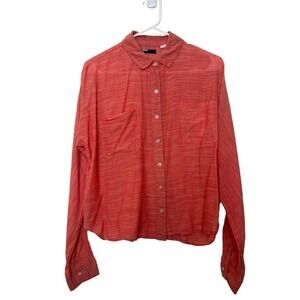 BDG Urban Outfitters Coral Women Button Up Top Medium